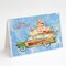 Caroline&#x27;s Treasures   CK2406GCA7P Merry Christmas Goldendoodle Greeting Cards and Envelopes Pack of 8, 7 x 5, multicolor